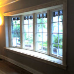 Bay window renovation, wood trim
