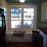 Kitchen interior, double windows