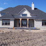 Custom home construction in progress