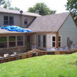 Exterior terrace in progress