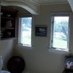 Bathroom remodel - side by side windows and ceiling arches