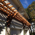 Garage pergola, trellis over garage doors